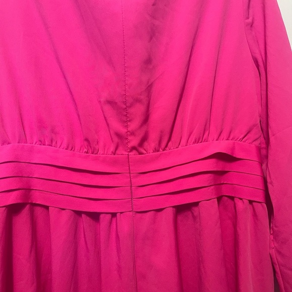 ELIZA J, Vibrant Pink dress with Ruffle Sleeve - Picture 9 of 11